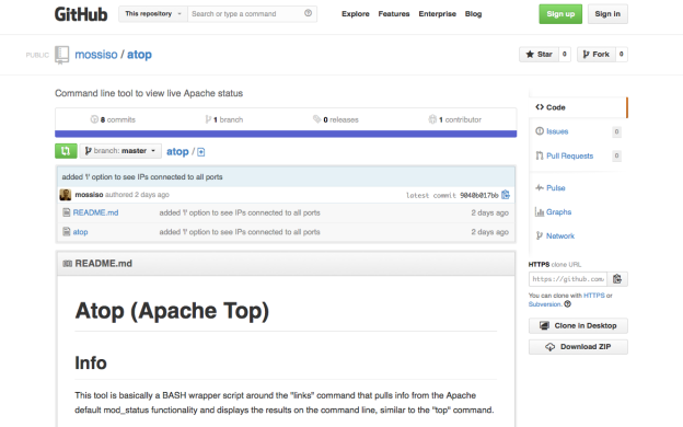 Atop – Apache Top, for keeping tabs on the web servers